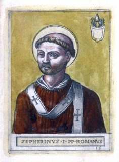 Pope Zephyrinus I. Artist: Unknown