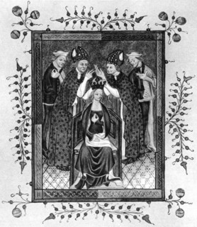 'The Crowning of a Queen', late 14th century (1937). Artist: Unknown