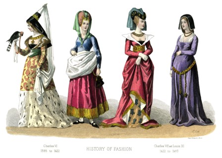 French costume: Charles VI, Charles VII, Louis XI, (1882). Artist: Unknown