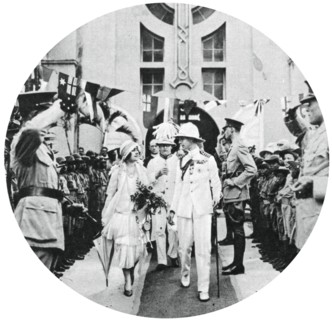 The Duke and Duchess of York visiting the tomb of Admiral Benbow, Kingston, Jamaica, 1927, (1937). Creator: Unknown.