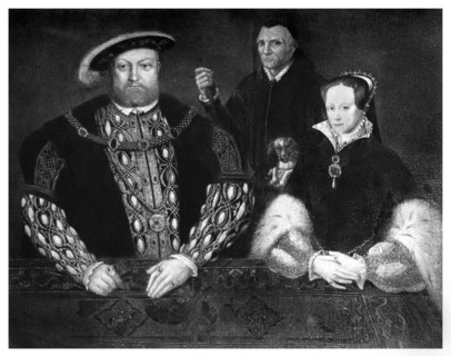 Henry VIII, Princess Mary and William Sommers, 16th century, (1896).Artist: Boussod, Valadon & Co