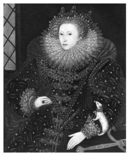 Queen Elizabeth, The Ermine Portrait, 1585, (1896).Artist: Nicholas Hilliard