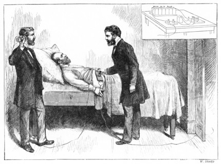 'Electricity In The Art Of Healing', 1881.Artist: W Shinkle