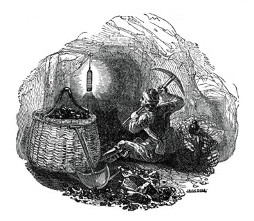 Miners' safety lamp, 1833.Artist: Jackson