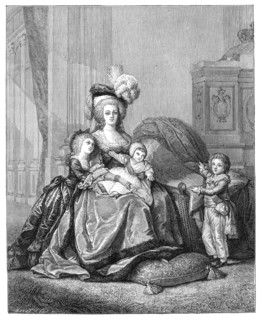 Marie Antoinette And Her Children, c1787, (1885). Artist: Unknown