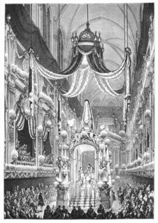 Funeral At Notre Dame, Paris, 1746, (1885).Artist: Charles Nicolas Cochin