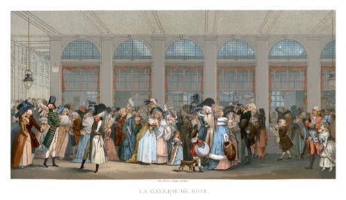 The Galerie de Bois, Paris, 1787, (1885).Artist: Urrabieta