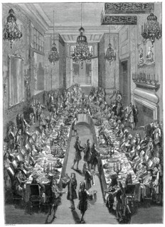 Feast At The Spanish Embassy, Paris, 1707, (1885).Artist: Scottin