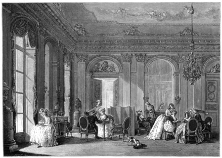 Louis Quinze Living-Room, (1885).Artist: Lawrence