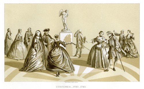 Costumes, 1720-1740, (1885). Artist: Unknown