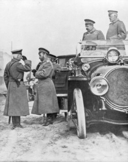 Tsar Nicholas II visiting the Russian front, May 1915. Artist: Unknown