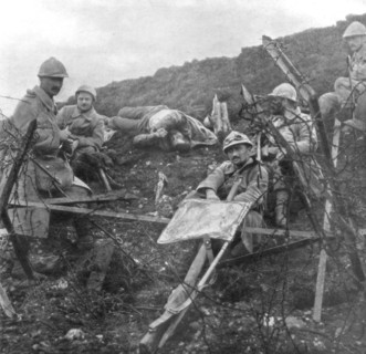 French troops after the capture of Souchez, Pas-de-Calais, France, 28 October 1915. Artist: Unknown