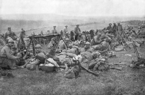 French troops at rest, Verdun, France, 1916. Artist: Unknown