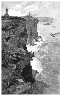 Sydney Heads from the south, New South Wales, Australia, 1886.Artist: Frederic B Schell