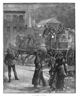 'A Night Alarm', 1886.Artist: Julian Ashton