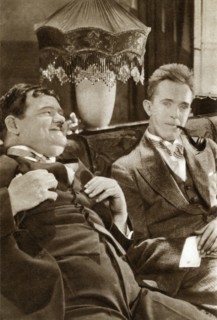 Stan Laurel and Oliver Hardy, American-based comedy duo, 1933. Artist: Unknown