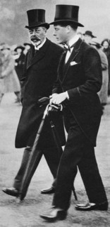 King George V and his son, Prince Edward, Duke of Windsor, 1930s. Artist: Unknown