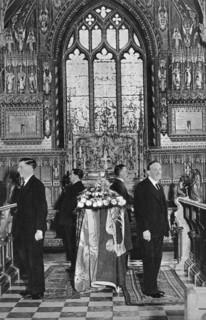 King George V lying in state, Church of St Mary Magdalene, Sandringham, Norfolk, January 1936. Artist: Unknown