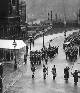 King George V's funeral procession forming at Westminster Hall, London, 1936. Artist: Unknown