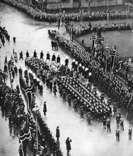 King George V's funeral procession passing out of Palace Yard, London, 1936. Artist: Unknown