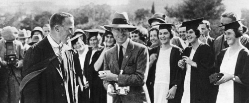 The Prince of Wales with undergraduates in Grahamstown, South Africa, 1925. Artist: Unknown
