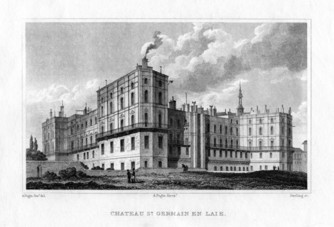 Chateau de Saint Germain en Laye, Paris, c1830. Artist: MJ Starling