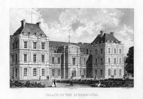 Luxembourg Palace, Paris, c1830. Creator: E I Roberts.