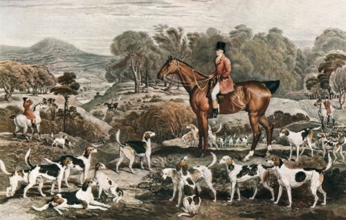 'Ralph John Lambton and his Horse Undertaker and Hounds', late 18th century, (1912). Artist: Charles Turner