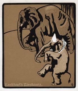 Lockhart's elephants, 19th century. Artist: Unknown