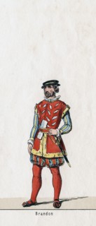 Brandon, costume design for Shakespeare's play, Henry VIII, 19th century. Artist: Unknown