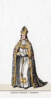 Thomas Cranmer, costume design for Shakespeare's play, Henry VIII, 19th century. Artist: Unknown