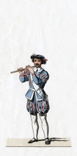 Musician, costume design for Shakespeare's play, Henry VIII, 19th century. Artist: Unknown