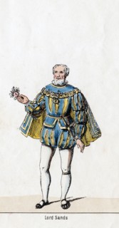 Sir William Sands, costume design for Shakespeare's play, Henry VIII, 19th century. Artist: Unknown