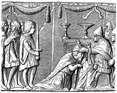 Coronation of the Emperor Sigismund by Pope Eugene IV, 15th century, (1870). Artist: Unknown