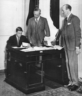 King Edward VIII at work with his staff in St James's Palace, London, 1936. Artist: Unknown