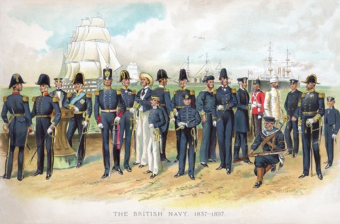 'The British Navy, 1837-1897', (early 20th century).Artist: TS Crowther