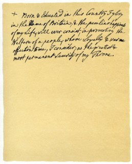 Paragraph written by George III for insertion in a speech, 1760.Artist: King George III