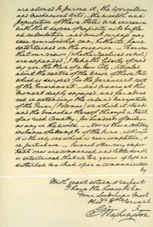 Letter from George Washington to the Earl of Buchan, Philadelphia, 22nd April 1793. Artist: George Washington