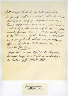 Notes for a a speech by Richard Brinsley Sheridan, 30th April 1805.Artist: Richard Sheridan