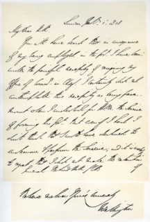 Letter from the Duke of Wellington to General Rowland Hill, 1st February 1828.Artist: Duke of Wellington