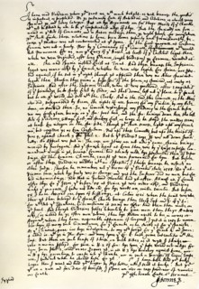 Letter from Dr John Donne to Sir Robert Cotton, c1602.Artist: John Donne