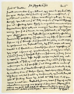 Letter from Thomas Ken, Bishop of Bath and Wells to George Harbin, c1709.Artist: Thomas Ken