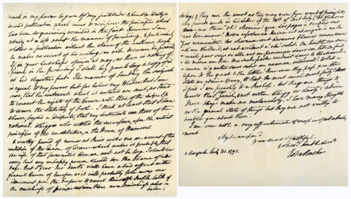 Letter from Edmund Burke to John Douglas, 31st July 1791.Artist: Edmund Burke