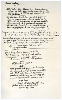 Notes made by Izaak Walton, c1662.Artist: Izaak Walton