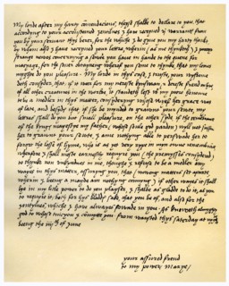 Letter from Queen Mary I to Lord Seymour of Sudeley, 4th June 1547.Artist: Queen Mary I