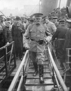 General John Joseph Black Jack Pershing arriving in Boulogne, June 1917, (1926). Artist: Unknown