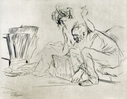 'The Model at Rest', 1925.Artist: Jean Louis Forain