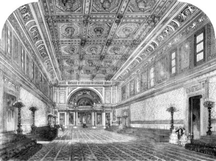 The new state ball room at Buckingham Palace, 1856. Artist: Unknown