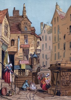 The house of John Knox, Edinburgh, 19th century.Artist: Edwin Jewitt