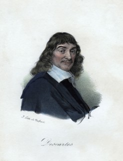 Rene Descartes, French philosopher, mathematician, and scientist, (c19th century).Artist: Delpech